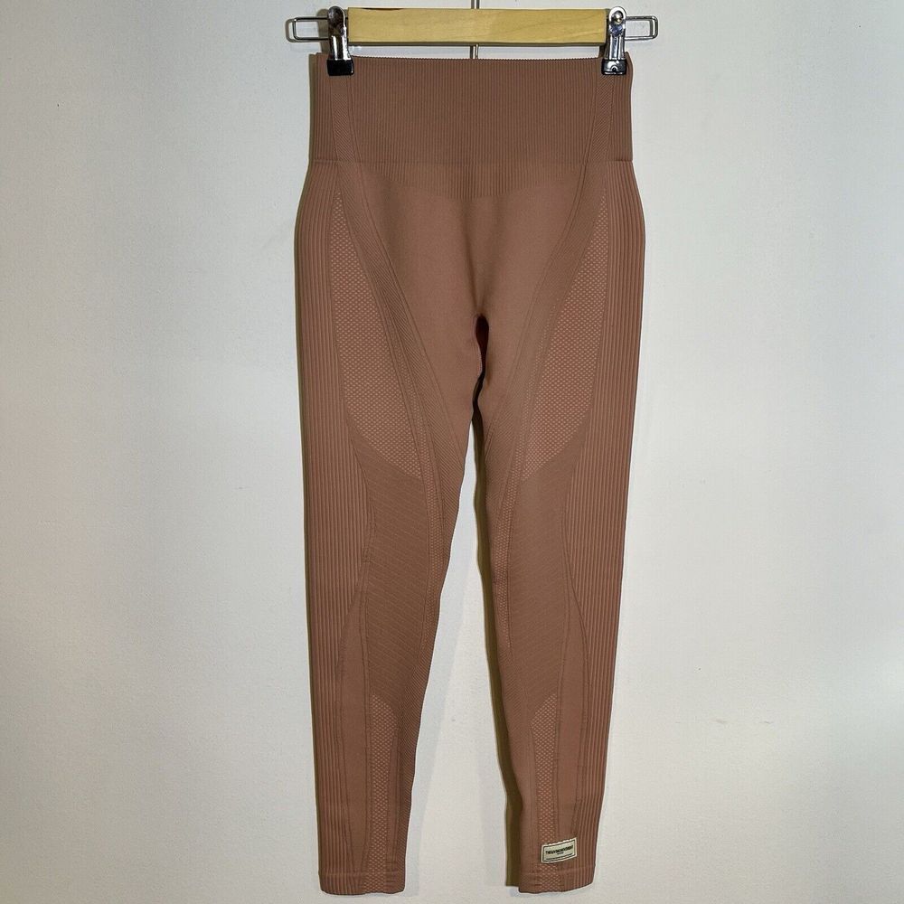 The Giving Movement Women's Small 24"‎ Textured Pink Leggings Activewear